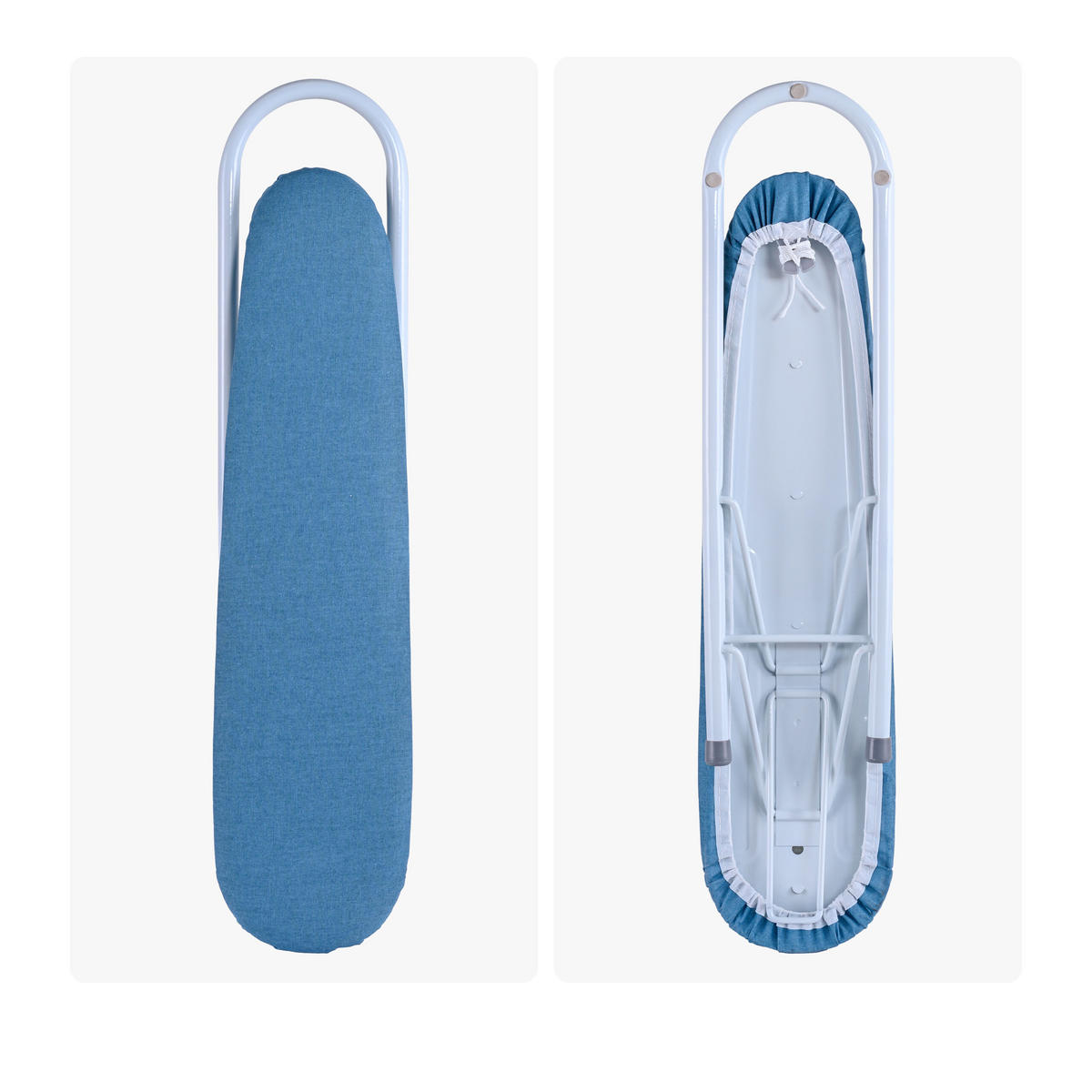 RUKÁVNIK Modrá biela skladací 52 cm - viacfarebná, kov/textil (52/12.5cm) - Relaxdays