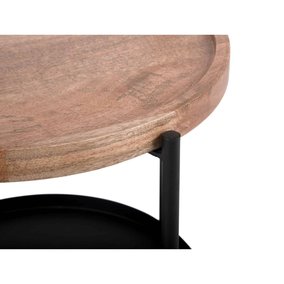 BEISTELLTISCH Tray Schwarz 39/39/55 cm - Schwarz, Holz (39/39/55cm) - Leitmotiv