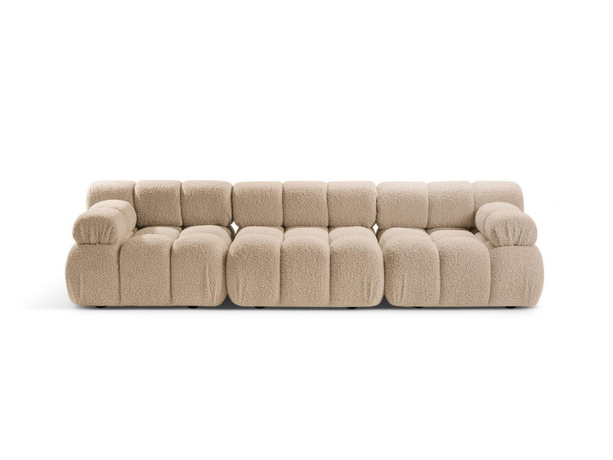 SOFA modular Bellis aus Boucle sandfarben 3 Sitzplätze - Sandfarben, Textil (94/70/282cm) - Micadoni