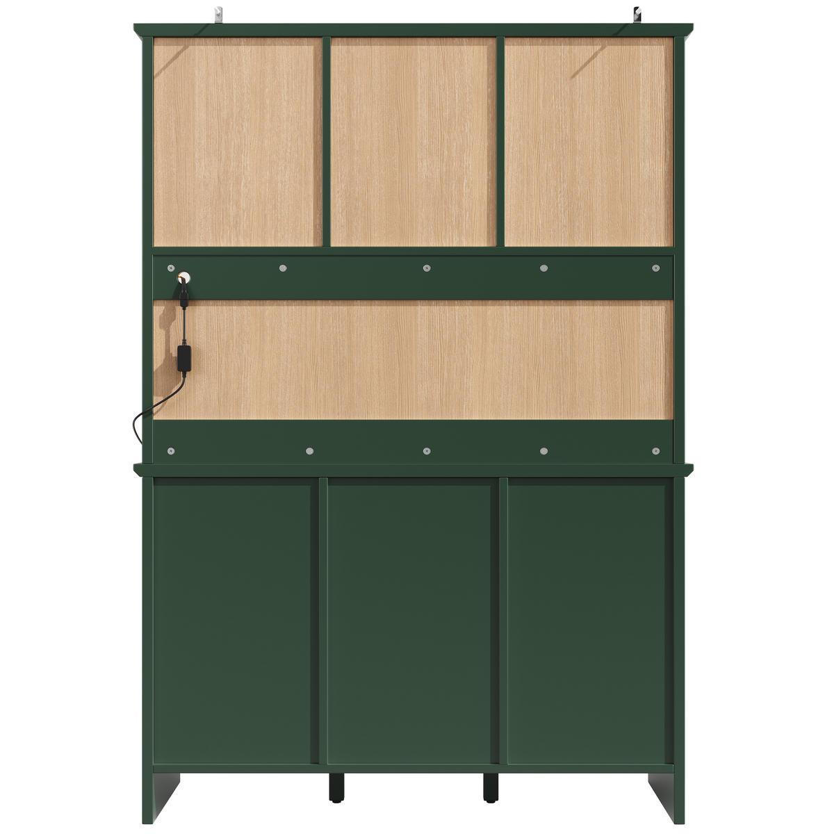 BUFFET 120/40/179 cm grün aus MDF mit LED-Beleuchtung - Grün, Holzwerkstoff (120/179/40cm) - OKWISH