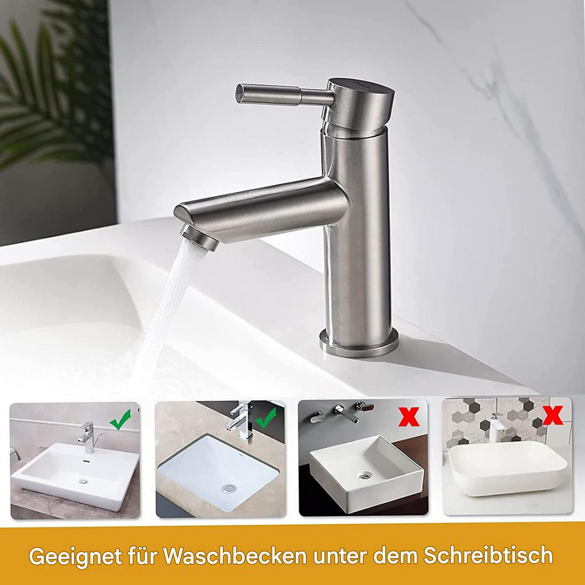 BADEZIMMERARMATUR, 16 x 9,5 cm, silber - Silberfarben, Metall (28/7/25.5cm) - Vallsero