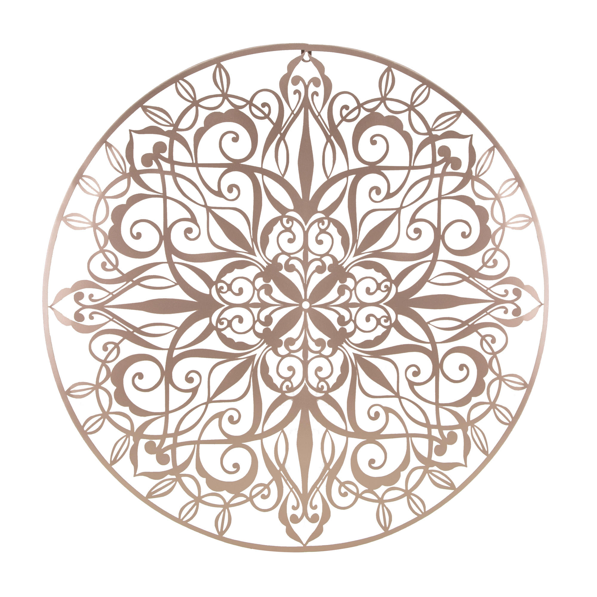 METALLKUNST - Luxus-Mandala Roségold - Roségold, Metall (80/1/80cm) - Art for the Home