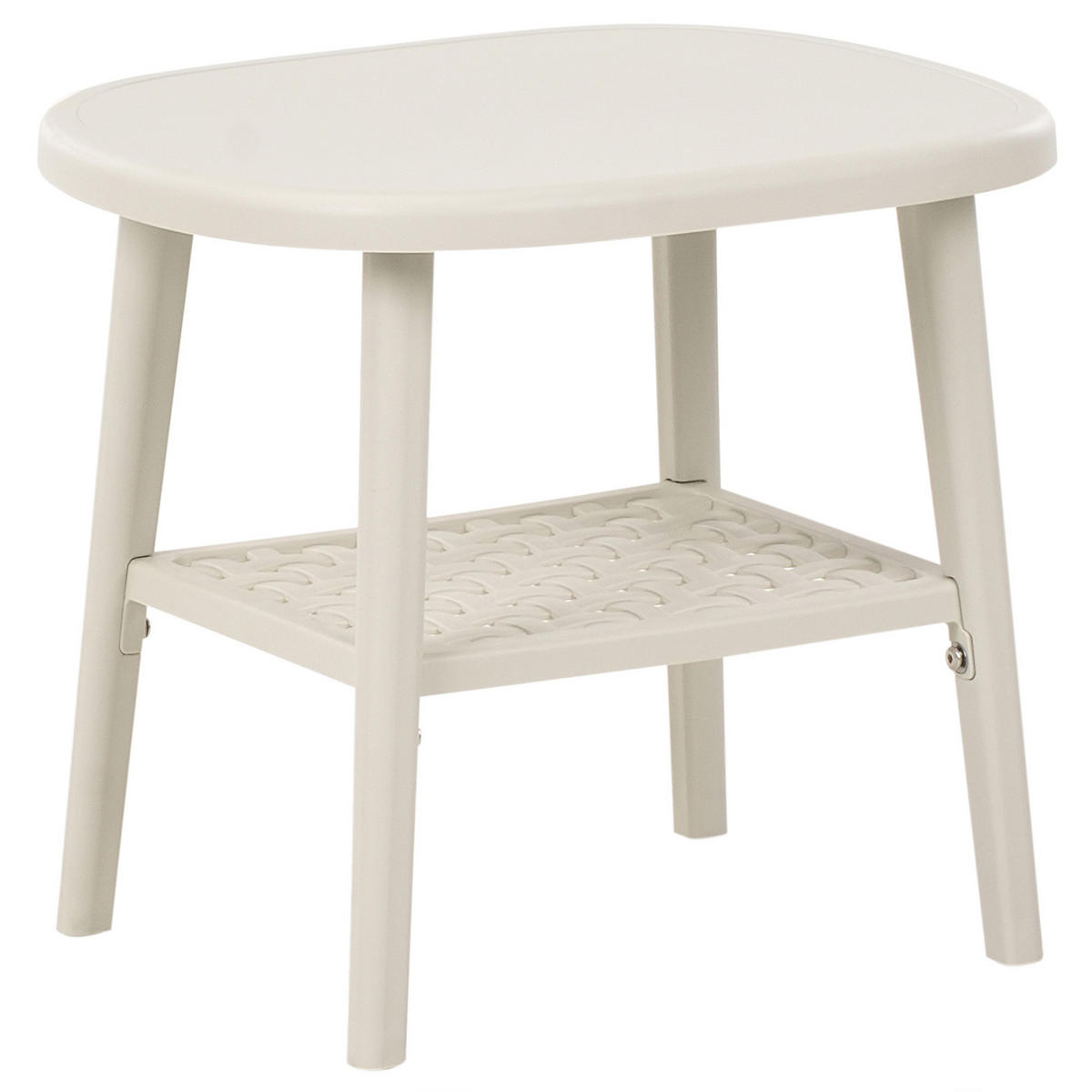 BISTRO-SET Cremeweiß Sicelle - Weiß, Kunststoff - Beliani