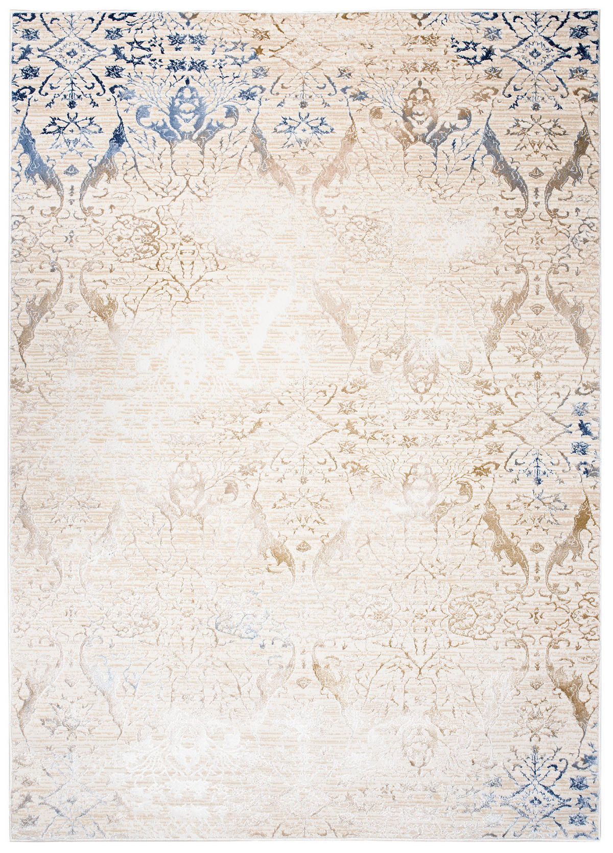 TEPPICH HERA Creme Blau 160/230 cm - Blau/Creme, Textil (160/230cm) - Tapiso