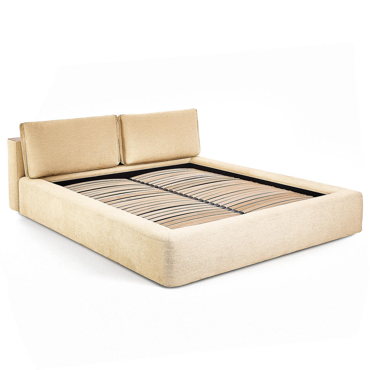 POLSTERBETT - Creme, Textil (200/200cm) - home24