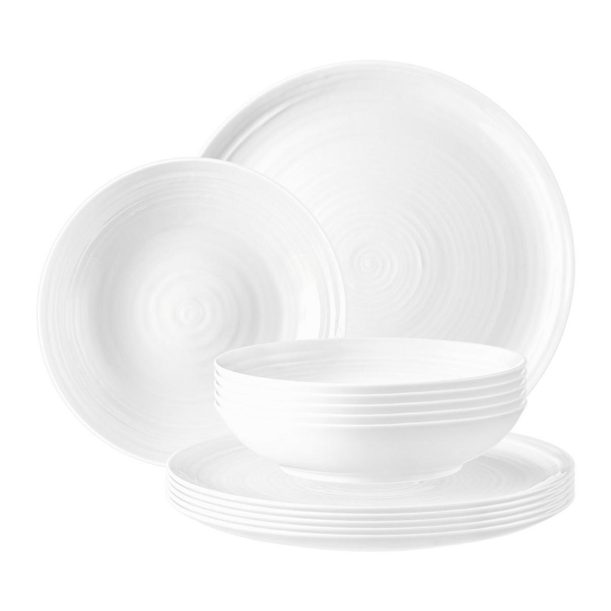 TAFELSERVICE Terra Weiß 12er Set - Weiß, Keramik (1/1/1cm) - Seltmann Weiden