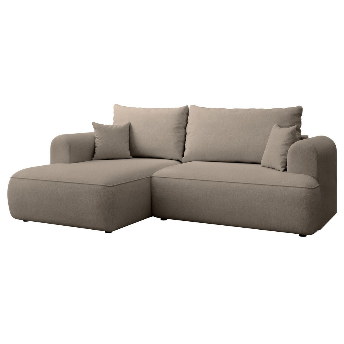 ROHOVÁ rozkladacia pohovka Ovo Mini Greige, ženilkový poťah Easy-Clean - čierna/taupe, textil/plast (238/156cm) - Selsey
