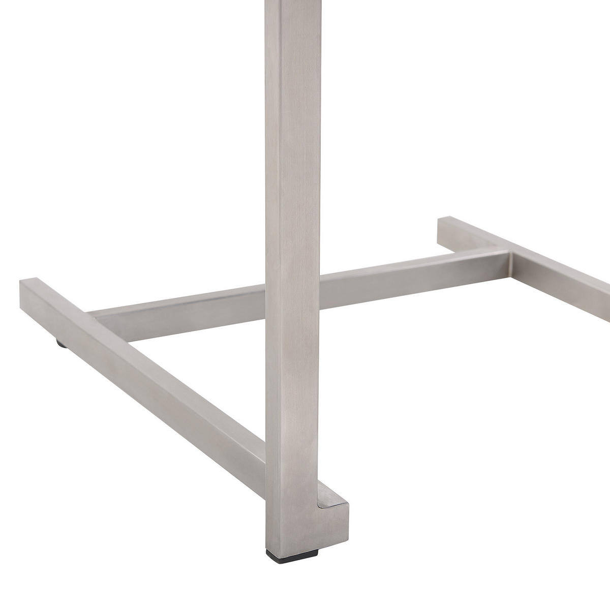 GARTENSTUHL 6er-Set Edelstahl beige Cosoleto - Beige, Metall (56/85/55cm) - Beliani