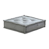 SITZHOCKER - 1 Person - Stoff - Grau DIROLA - Grau, Textil (80/23/80cm) - Vente-Unique