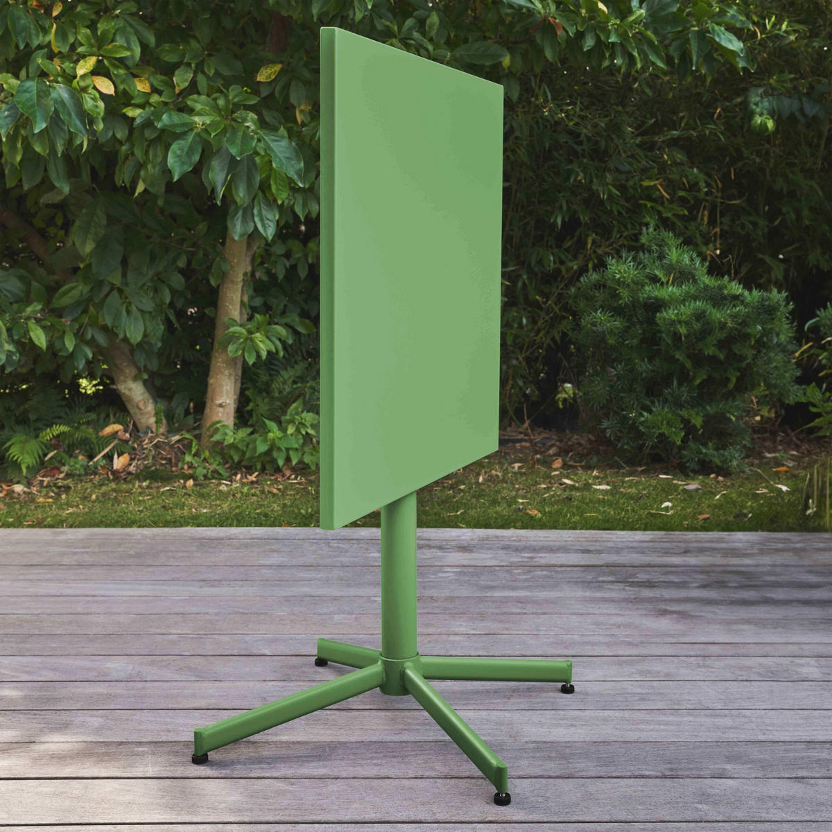 GARTENTISCH , klappbar, Kaktusgrünen - Dunkelgrün, Metall (70/70/72cm) - Oviala