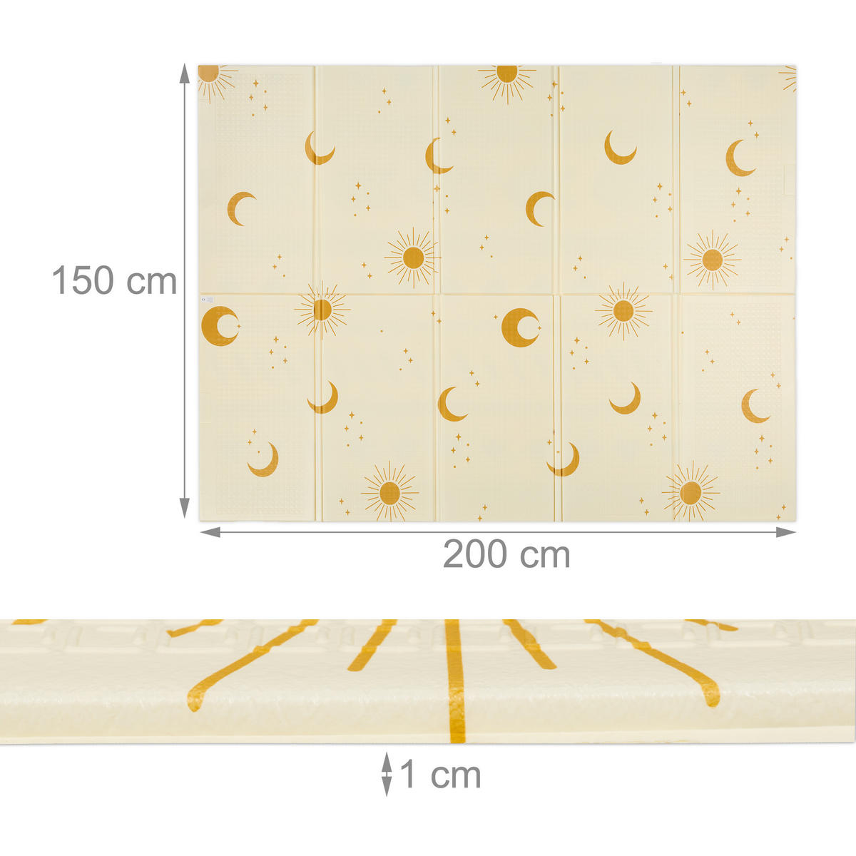 SPIELMATTE - Multicolor, Textil (200/150cm) - Relaxdays