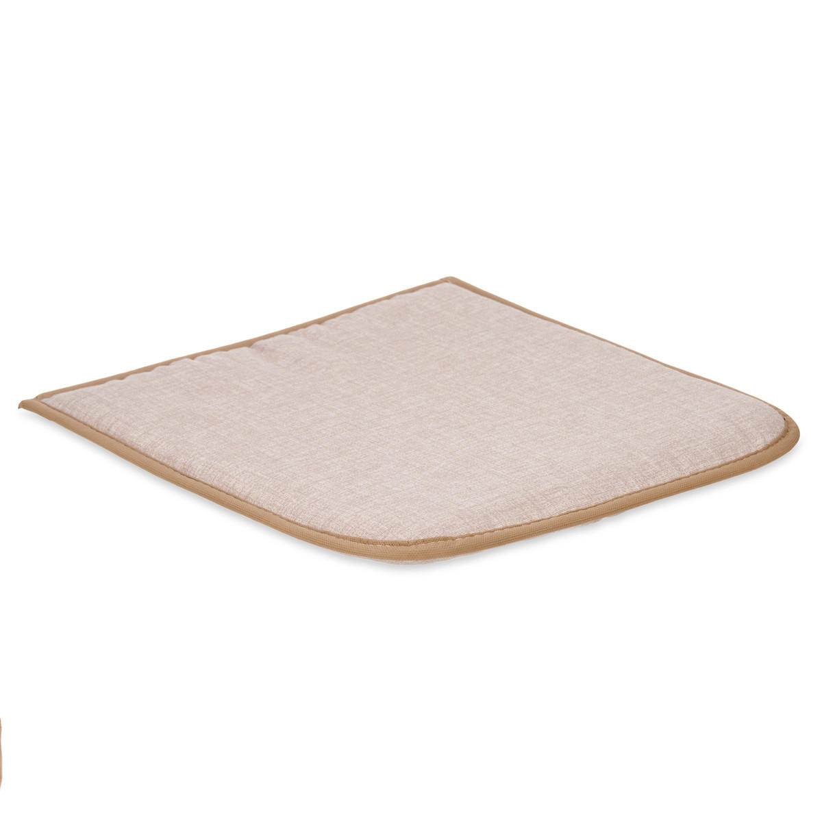 STUHLKISSEN mit Schleifen 38/38 cm - Hellbraun, Kunststoff (38cm) - Giftdecor