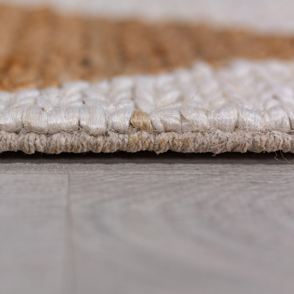 TEPPICH Jute Flachgewebe Rauten Muster, Wohnzimmer Beige Rechteckig 120x170 - Beige, Textil (120/170cm) - KADIMA DESIGN