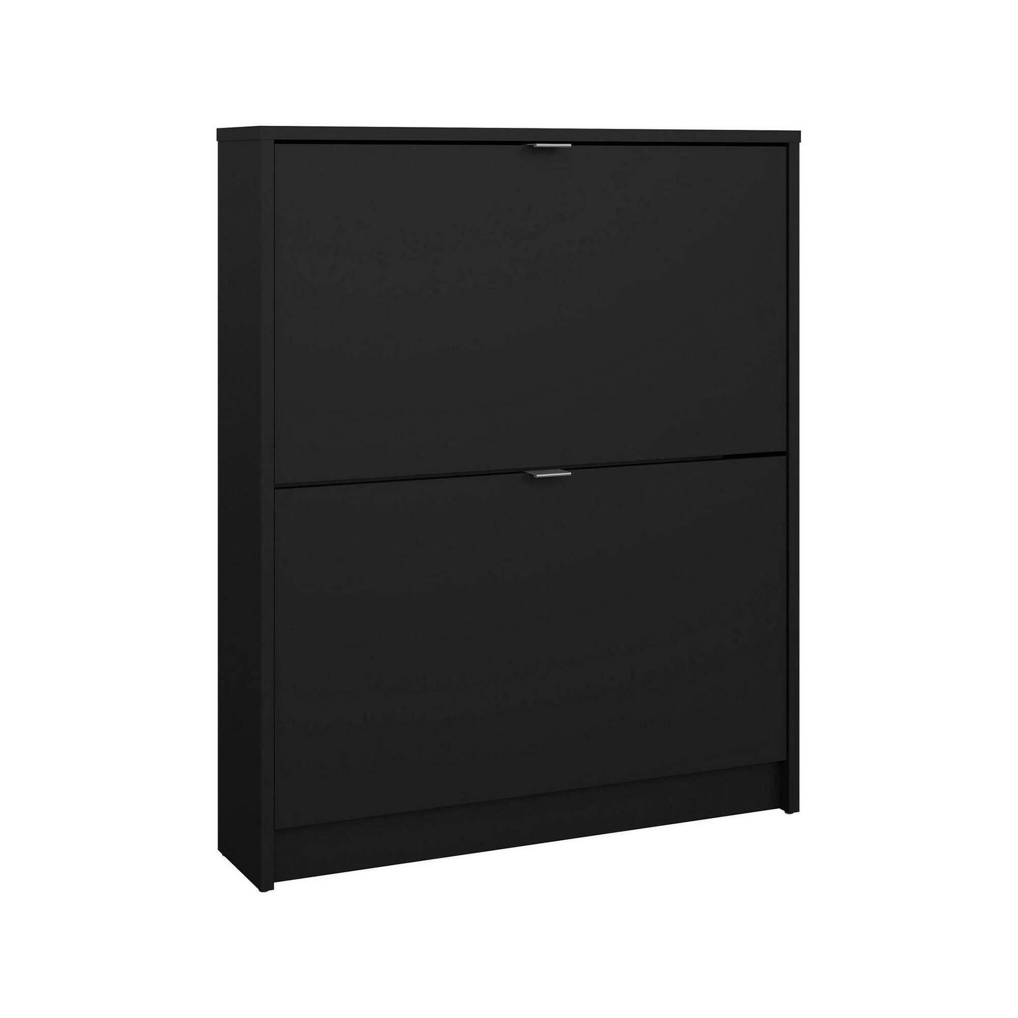SCHUHSCHRANK Schwarz 16.55/70.3/85.2 cm - Schwarz, Holzwerkstoff (70/85/17cm) - DMORA