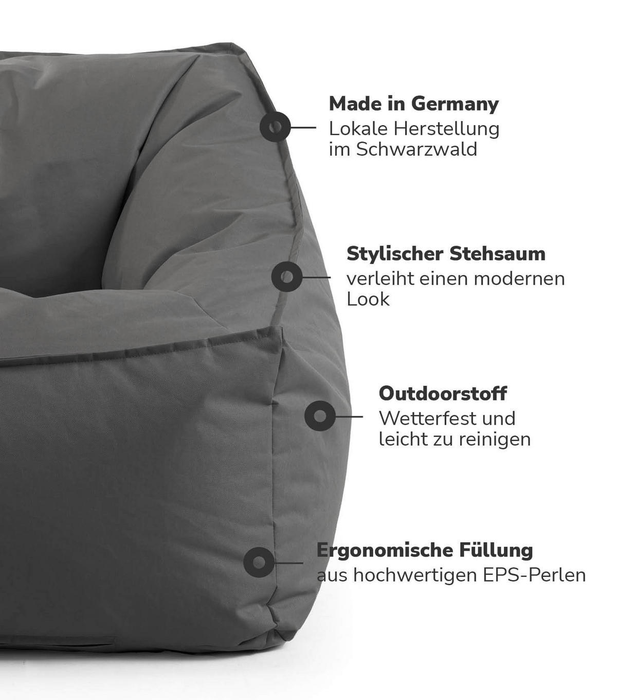 SITZSACK Der Sunnyboy - Schwarz, Textil (75/60/95cm) - Mokebo