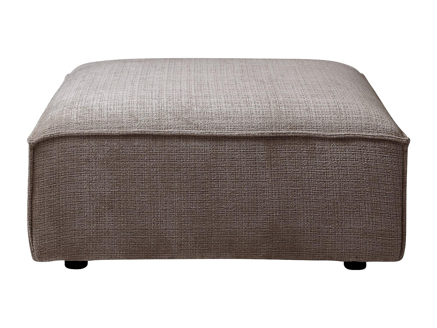 SITZHOCKER - 1 Person - stoff - taupe Ruzolo - Taupe, Holz/Textil (90/43/90cm) - Vente-Unique