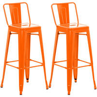 2ER Set Barhocker Mason 77 cm orange - Orange, Metall (44/96/43cm) - furnicato