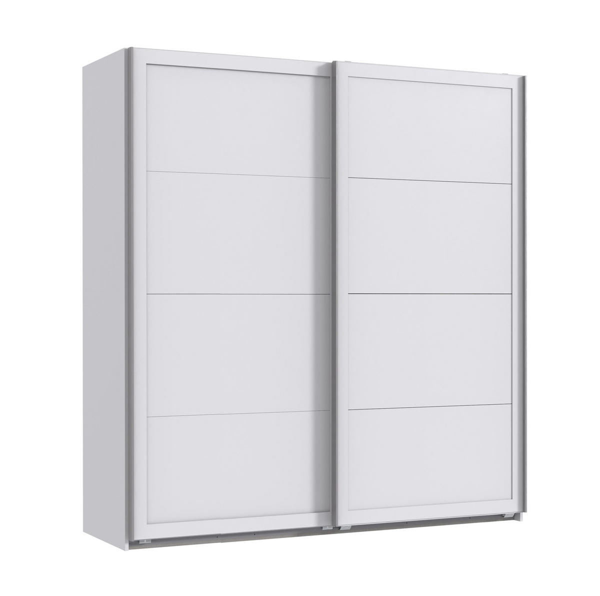 KLEIDERSCHRANK Chalet in Weiß - Schwebetürenschrank 180 cm (ohne Spiegel) - Weiß, Holzwerkstoff (180/208/65cm)