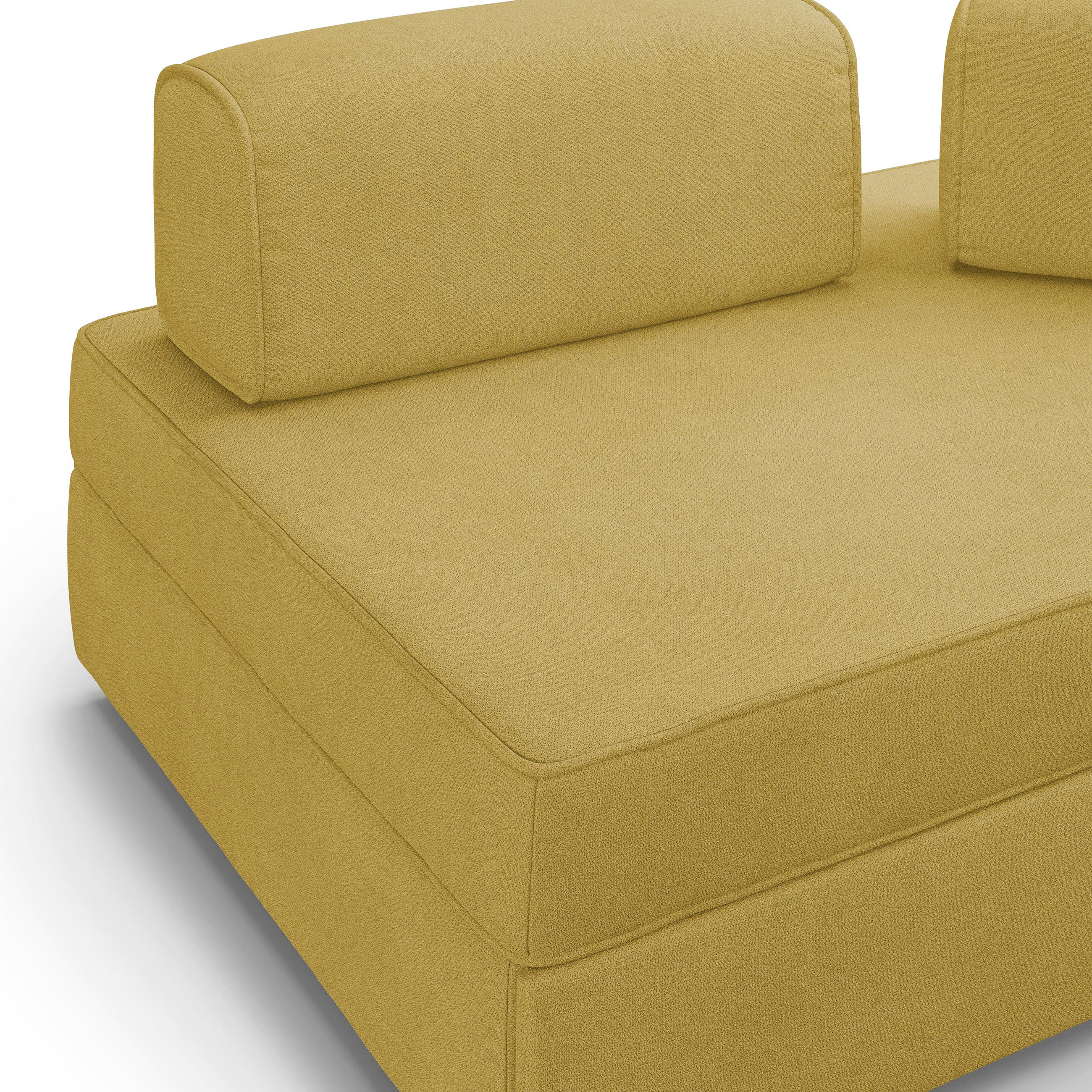 Thumbnail - Divani.store Linearsofa, Gelb, Textil, 200x42x105 cm, Wohnzimmer, Sofas & Couches, Sofas