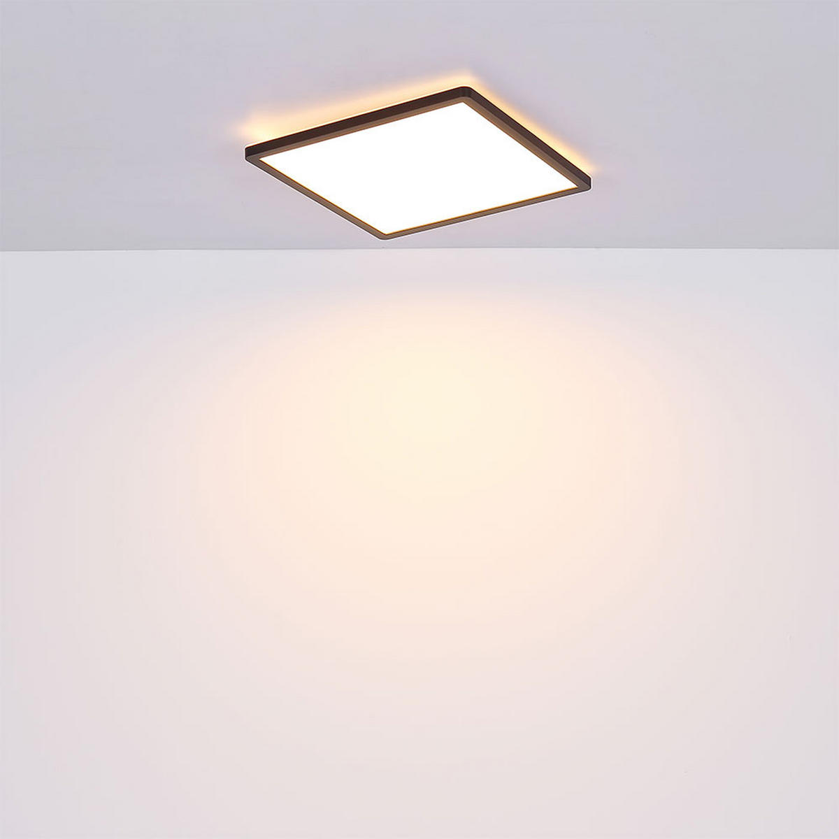 LED DECKENLEUCHTE SAPANA Weiß Opal - Weiß, Kunststoff (29.4/29.4/2.5cm) - Globo Lighting