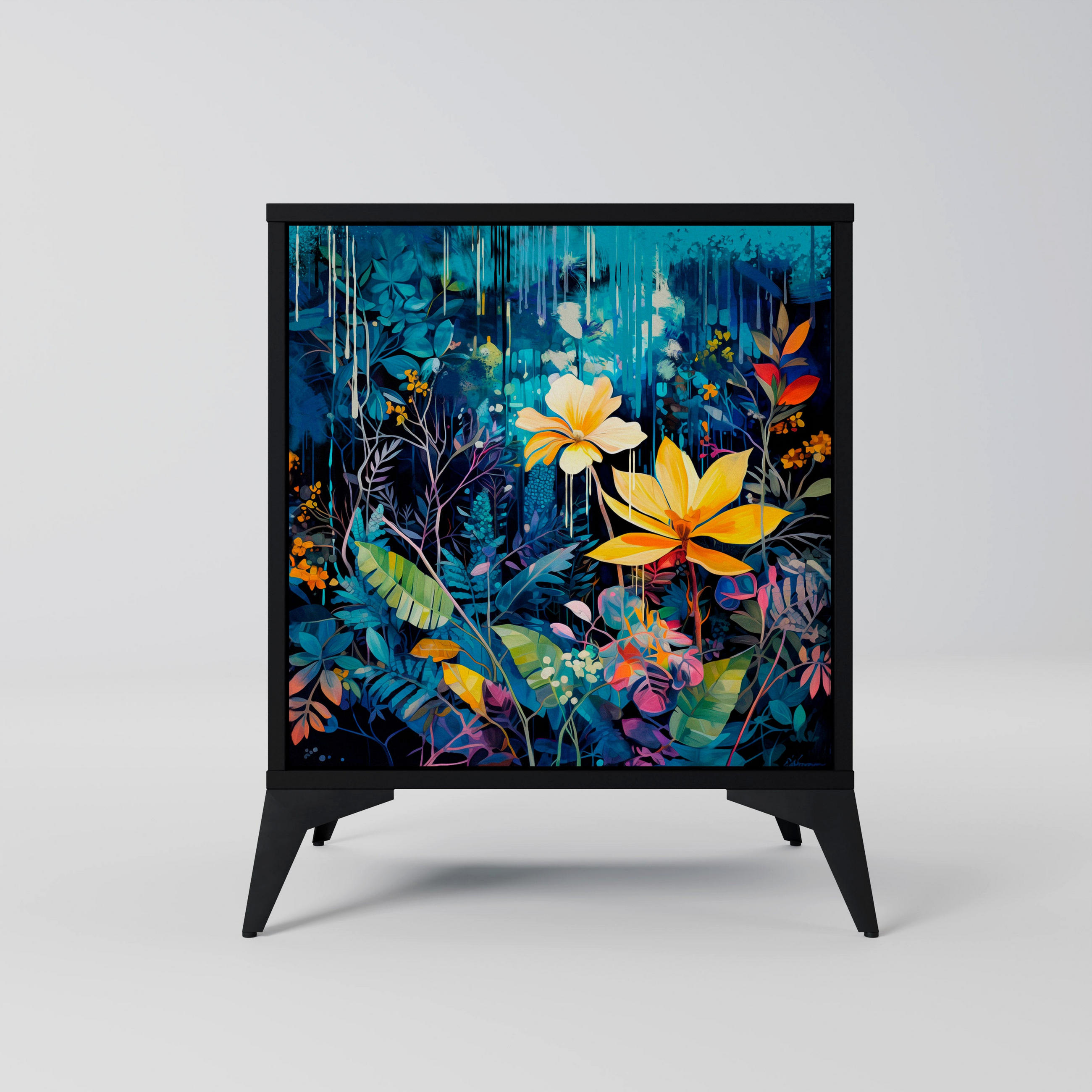 SpaceRebels Sideboard Schwarz 57.5x70.5x42 cm