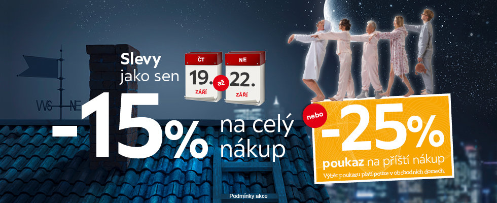 15% na celý nákup