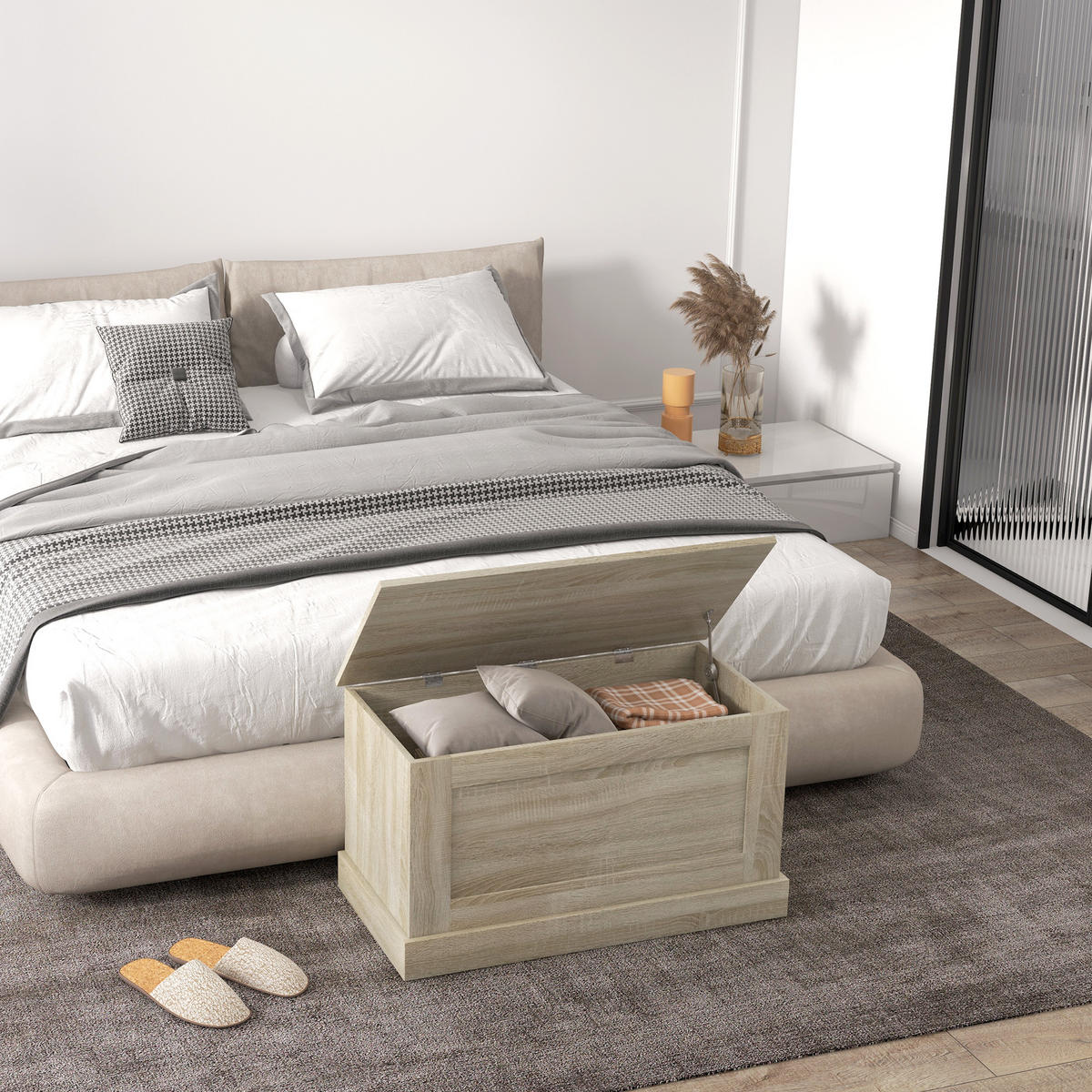 KISSENBOX DE-12428 80/40/45 cm Naturholz - Naturfarben, Holzwerkstoff (40/45/80cm) - ComfortXL