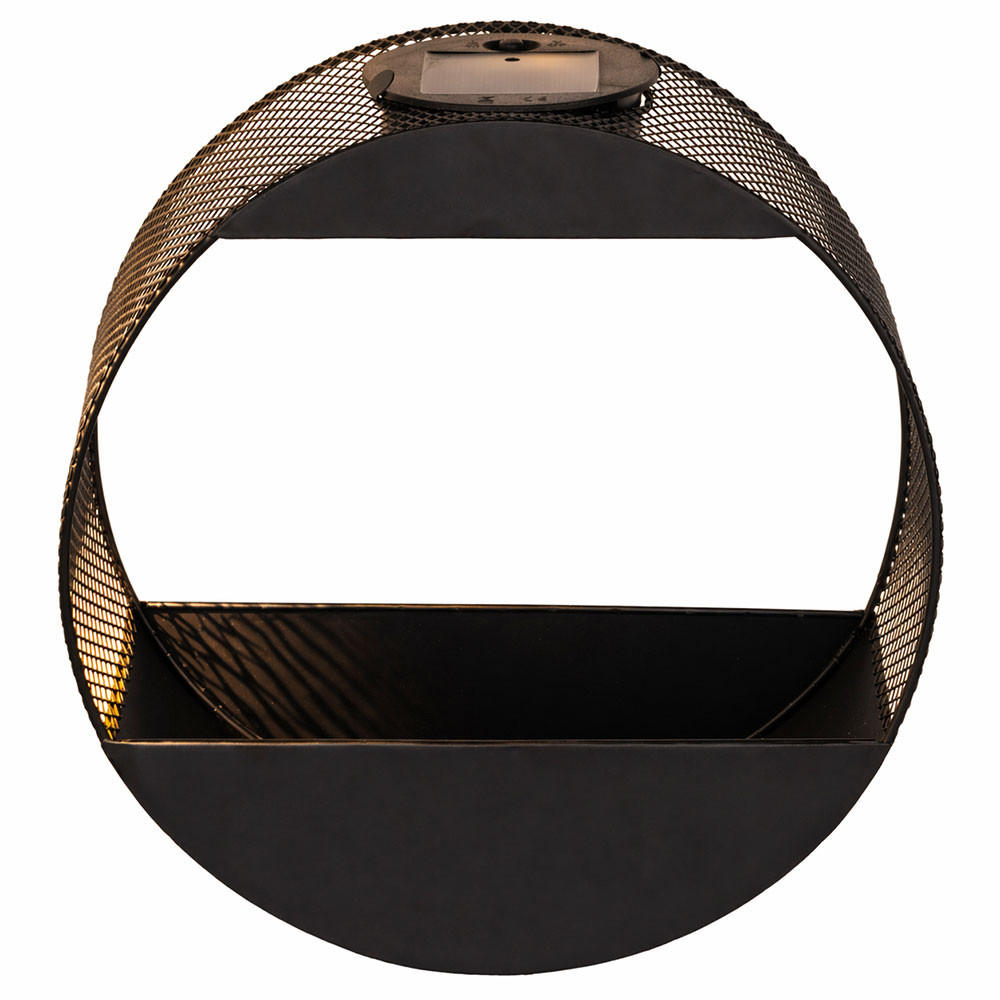 AUSSEN-WANDLEUCHTE LED Solar Metall Schwarz Pflanzgefäß - Schwarz, Metall (12/25/25cm)