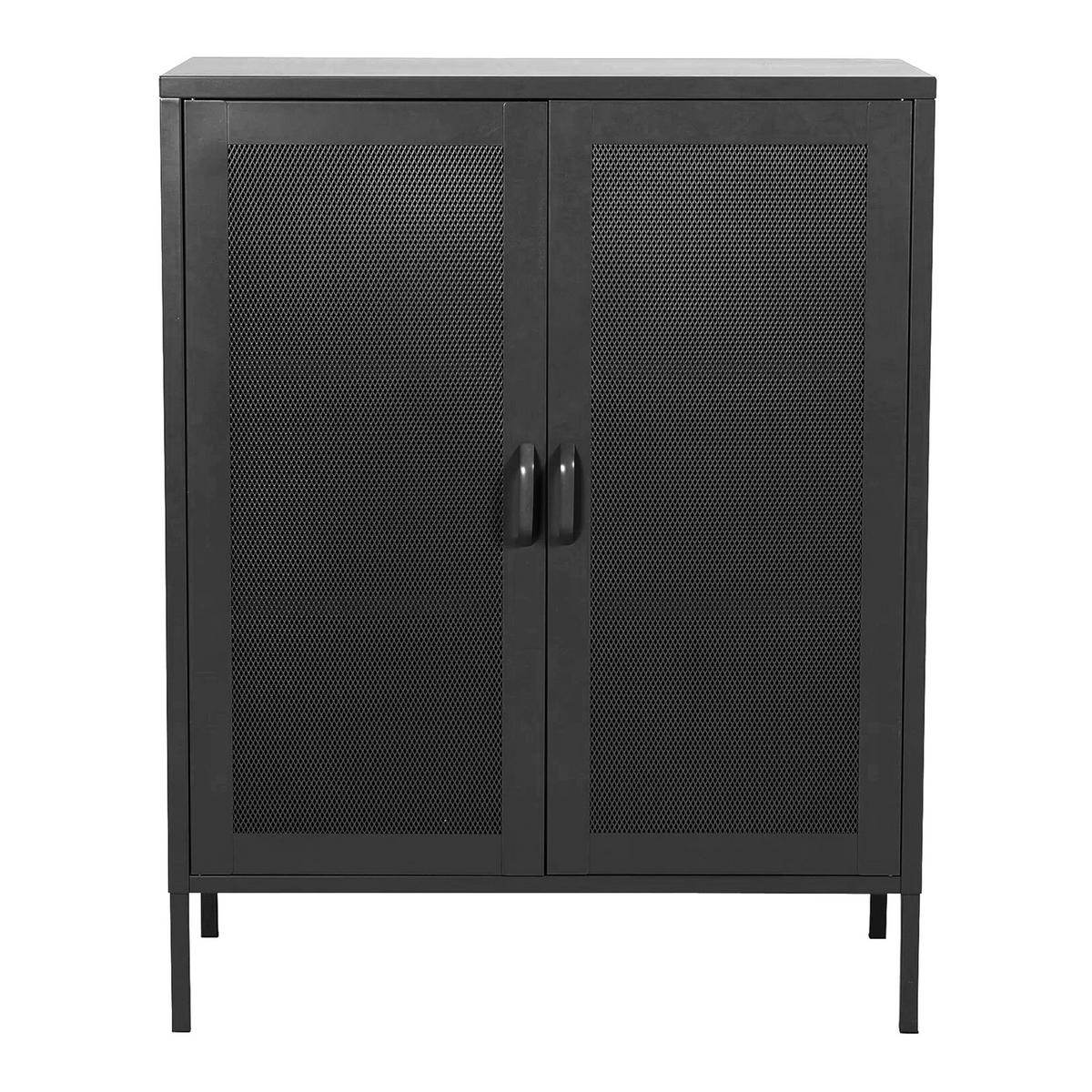 HIGHBOARD Falköping - Schwarz, Metall (80/101.5/40cm) - [en.casa]