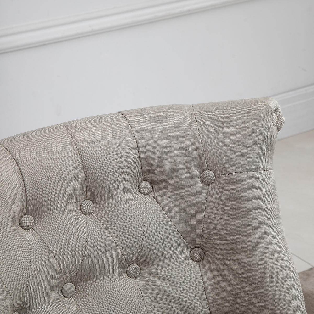 RELAXSESSEL, Ruhesessel, Beige+Schwarz - Beige, Textil (67/78/67cm) - HOMCOM