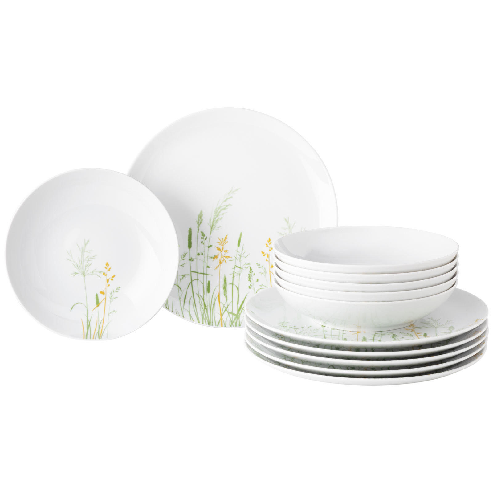 TAFELSERVICE Liberty Meadow Grasses bunt 12-tlg. - Multicolor, Keramik (32.3/23.5/32.3cm) - Seltmann Weiden