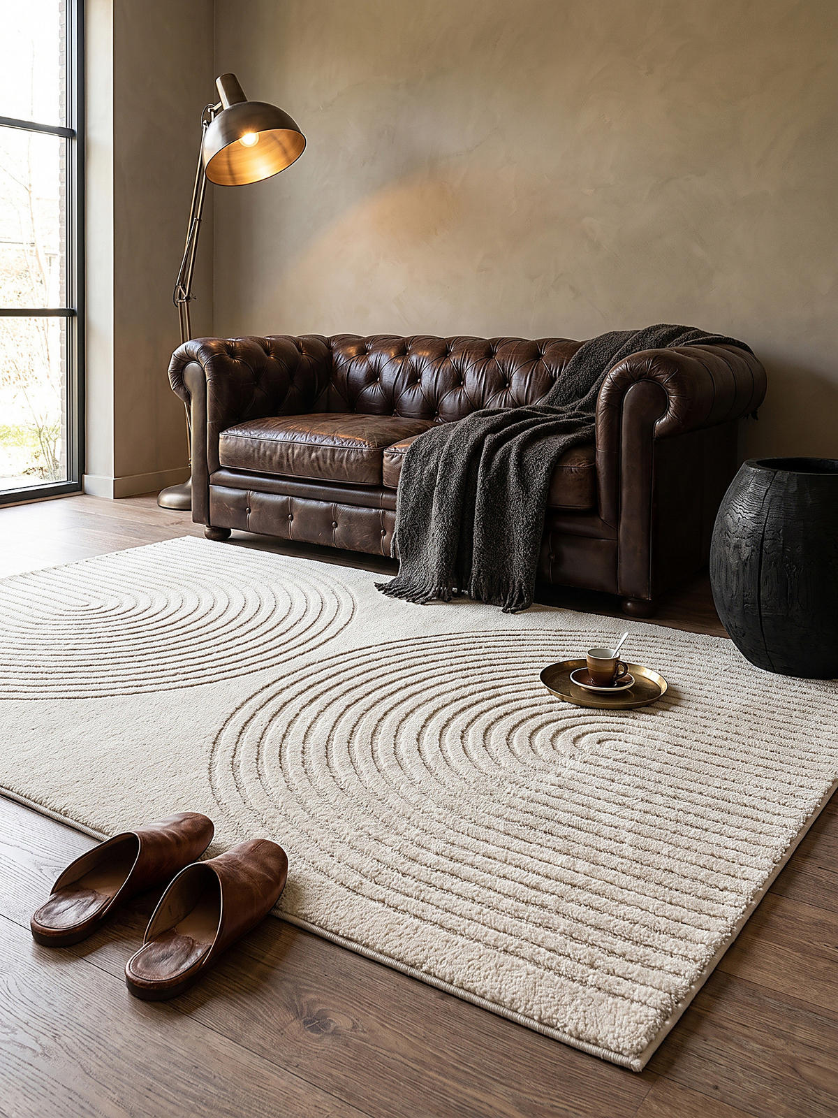 KURZFLORTEPPICH Geometrisch MUOTA Polypropylen Creme 200 x 280 cm - Beige, Textil (200/280cm) - KADIMA DESIGN