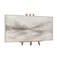 GEMÄLDE Nebulöse Ferne Schattenfugenrahmen Beige 120x60 cm - Beige, Holz (120/60cm) - YS-art gallery