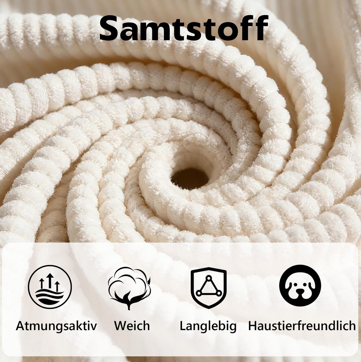 SESSEL 83/66/73 cm weiß aus Samt mit Stauraum und Lendenkissen - Weiß, Textil (66/73/83cm) - OKWISH