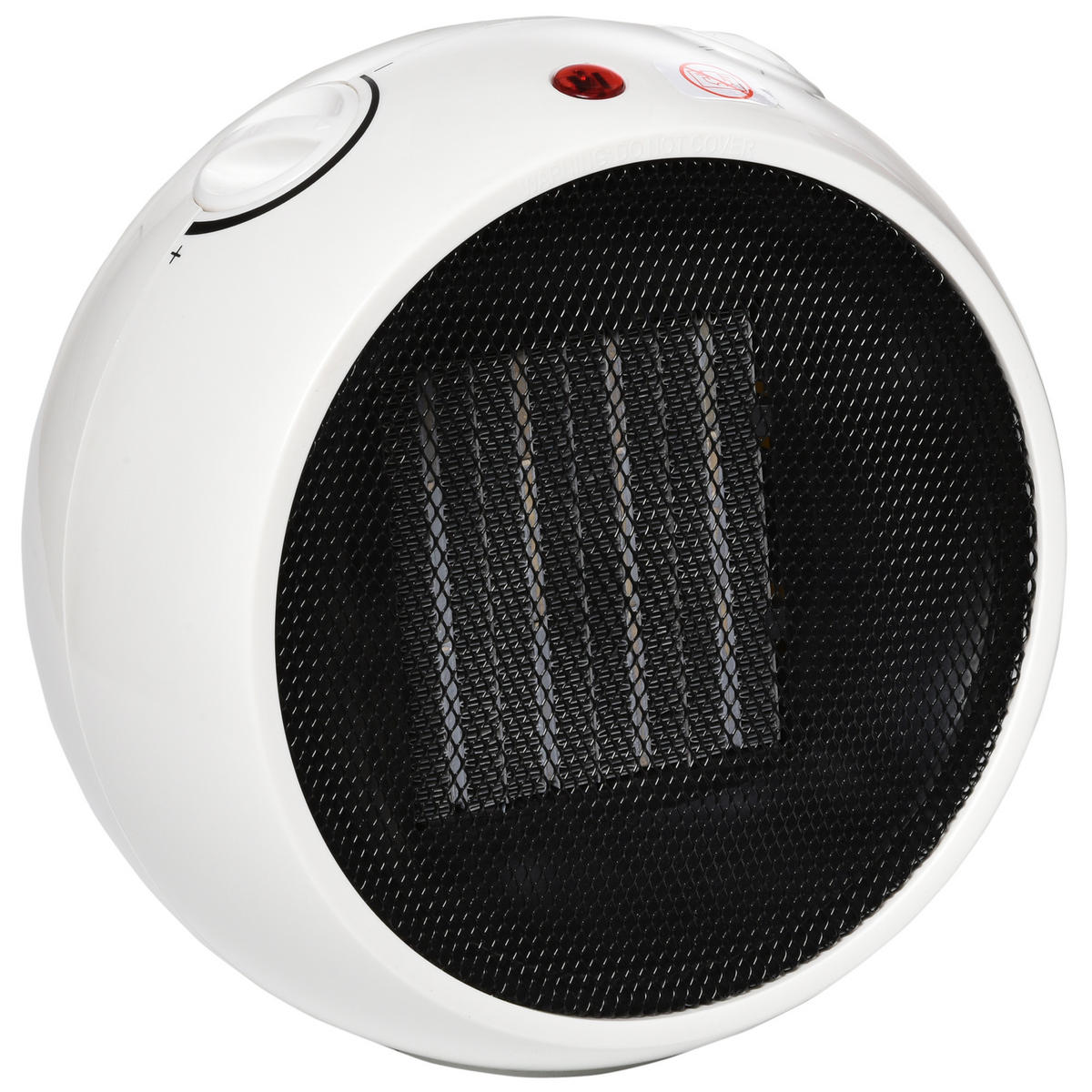 HEIZLÜFTER Heizgerät Elektroheizer Heizer Heizung Wärme 900W/1500W Weiß+Schwarz - Weiß, Kunststoff (18.5/21/22cm) - HOMCOM