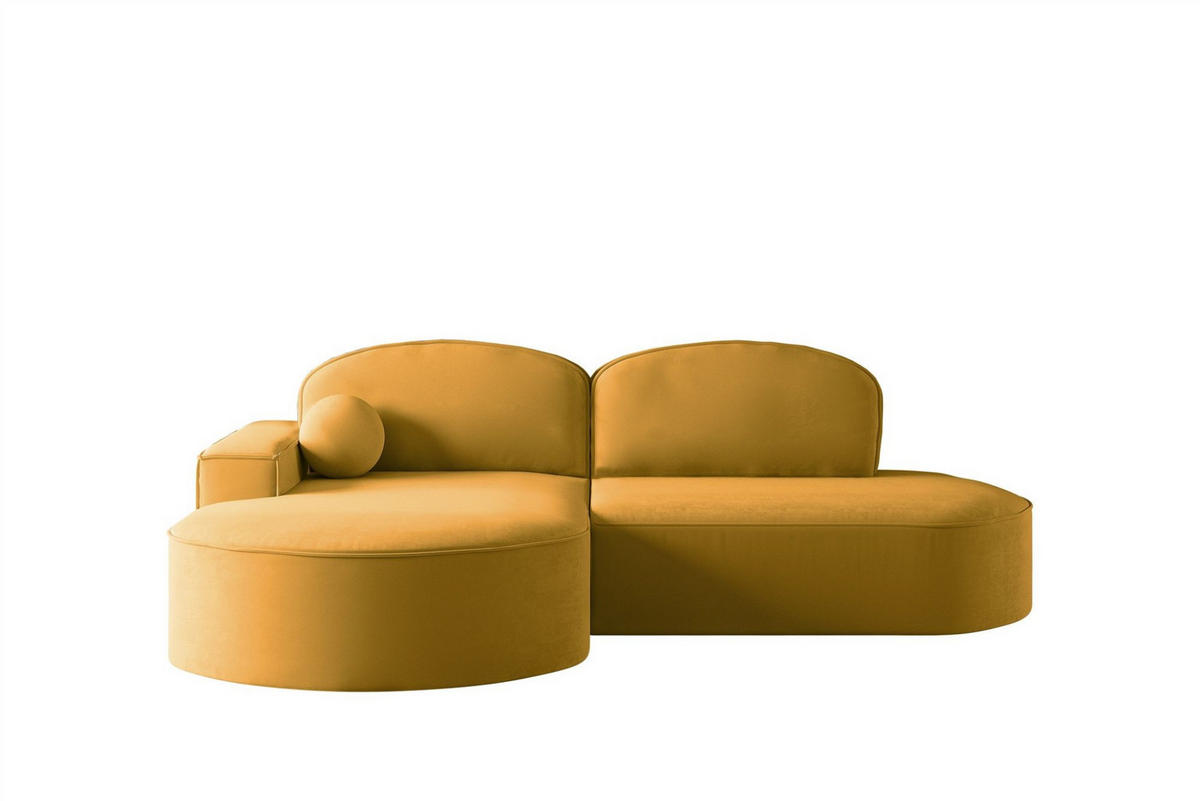 ECKSOFA Girona Mit Schlaffunktion - Gelb, Holzwerkstoff/Textil (278/179cm) - Fun Möbel