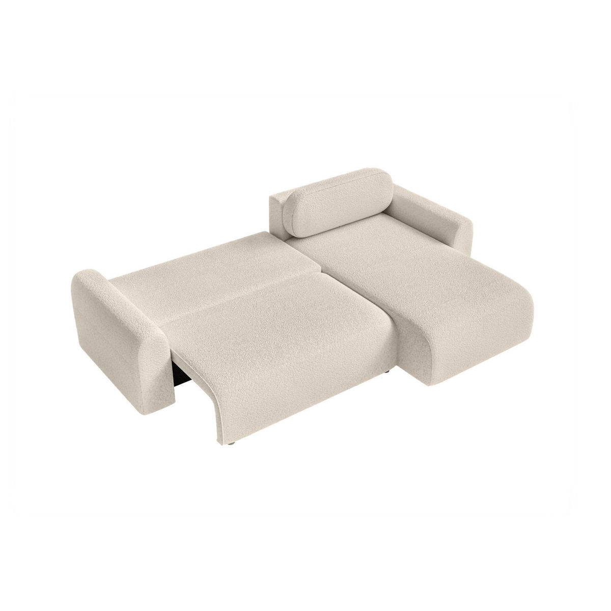 ECKSOFA Lome L mit Schlaffunktion, Beige - Beige, Textil (286/185cm) - Fedve