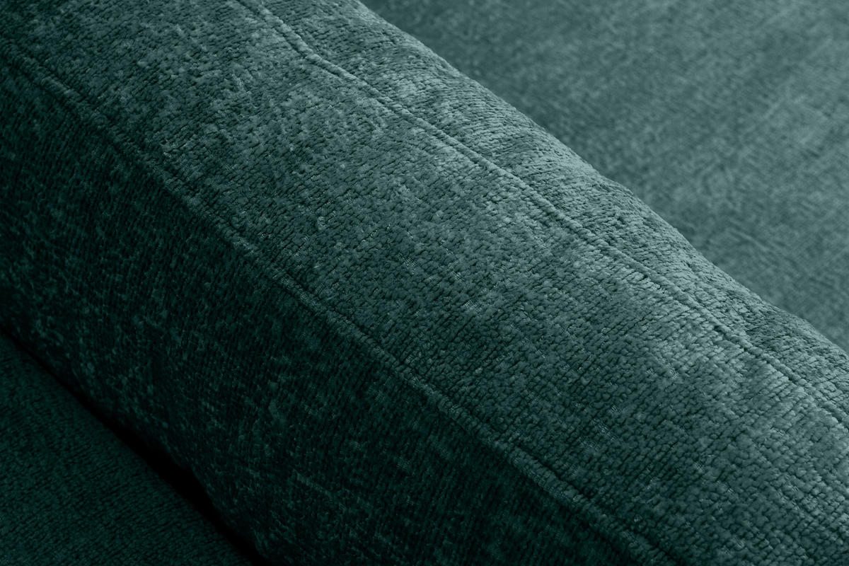 3-SITZER-SCHLAFSOFA ERISO mit weiche Sitzfläche und hohe Rückenlehne, Chenille-Stoff, blau - Blau/Opal, Textil (220/80/100cm) - KONSIMO®