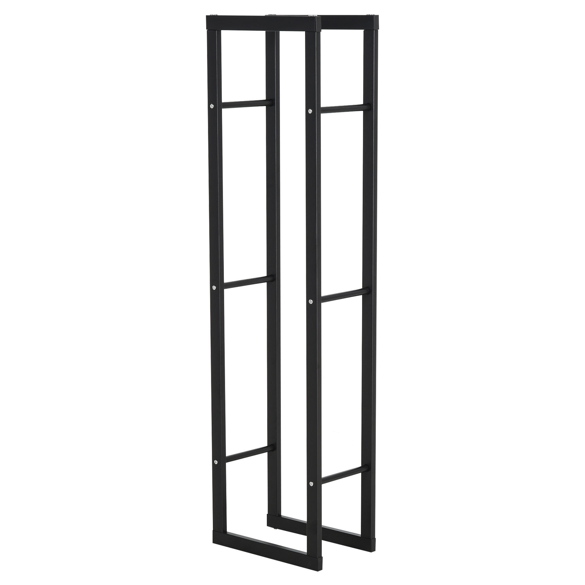 Homcom Kaminholzregal, Schwarz 25x150x40 cm