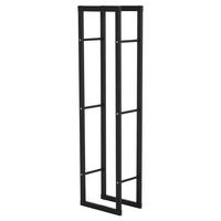 KAMINHOLZREGAL, Stahl, Schwarz, L40 x B25 x H150 cm - Schwarz, Metall (25/150/40cm) - HOMCOM