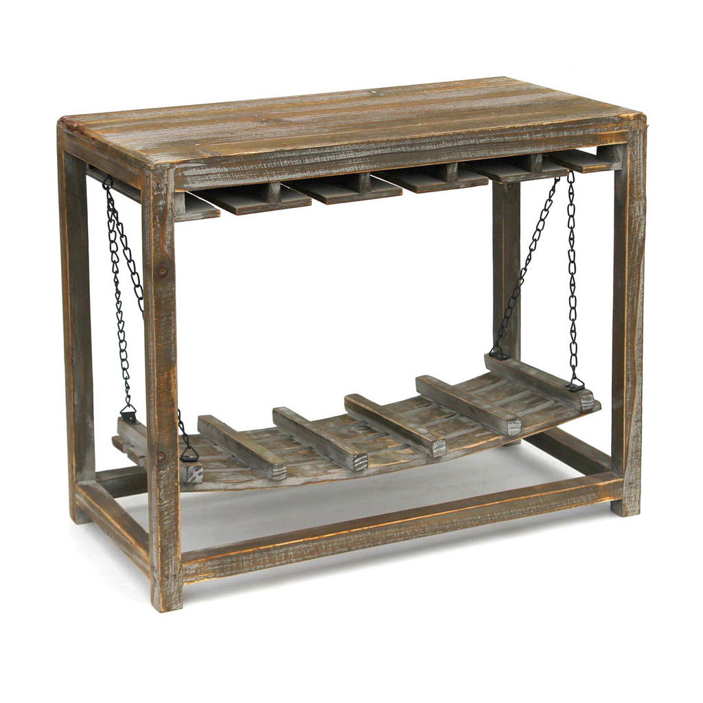 Thumbnail - DanDiBo Weinregal, Braun, Holz, 57x47x27 cm, Wohnzimmer, Regale, Weinregale
