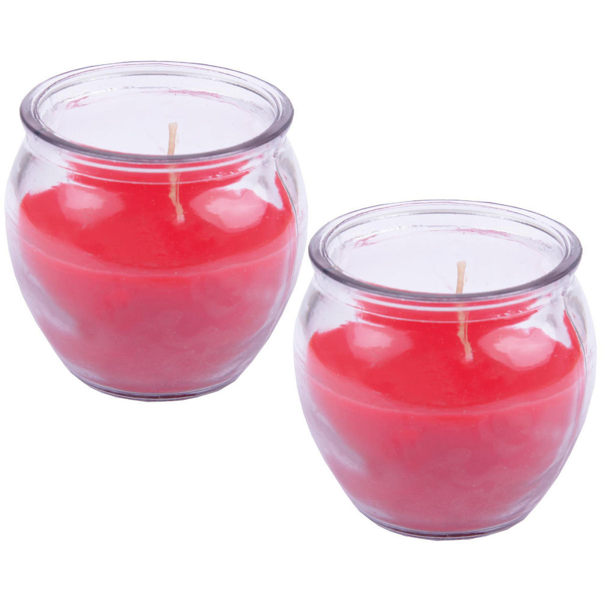 DUFTKERZEN Glas 10er-Pack Preiselbeer Cupcake - Pink, Glas (6/6cm)