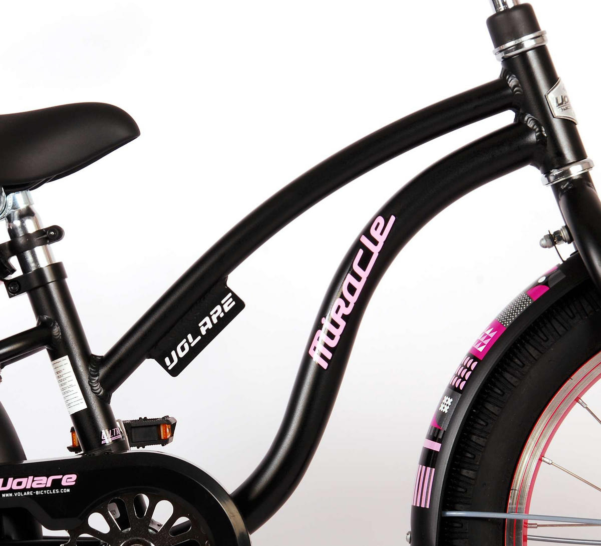 KINDERFAHRRAD Miracle Cruiser - 18 Zoll - Rücktritt + Handbremse - Mattschwarz - Schwarz, Metall (49cm) - TPFSports