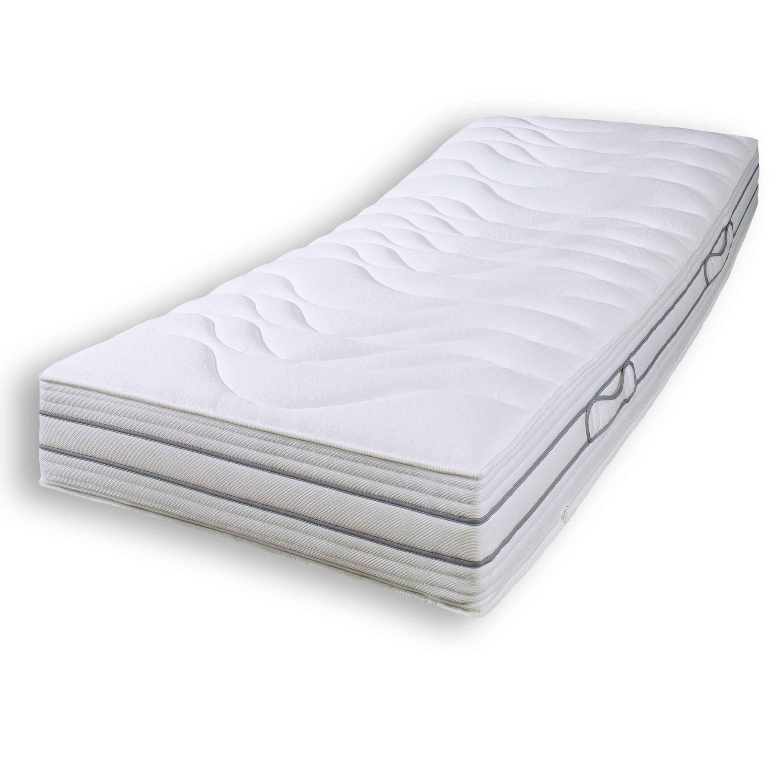 MATRATZE Medisan XXL 1.000 T, mit waschbarem Bezug 60°C, Größe: 120x200, Härtegrad: H2 - Weiß, Textil (120/200cm) - f.a.n. frankenstolz