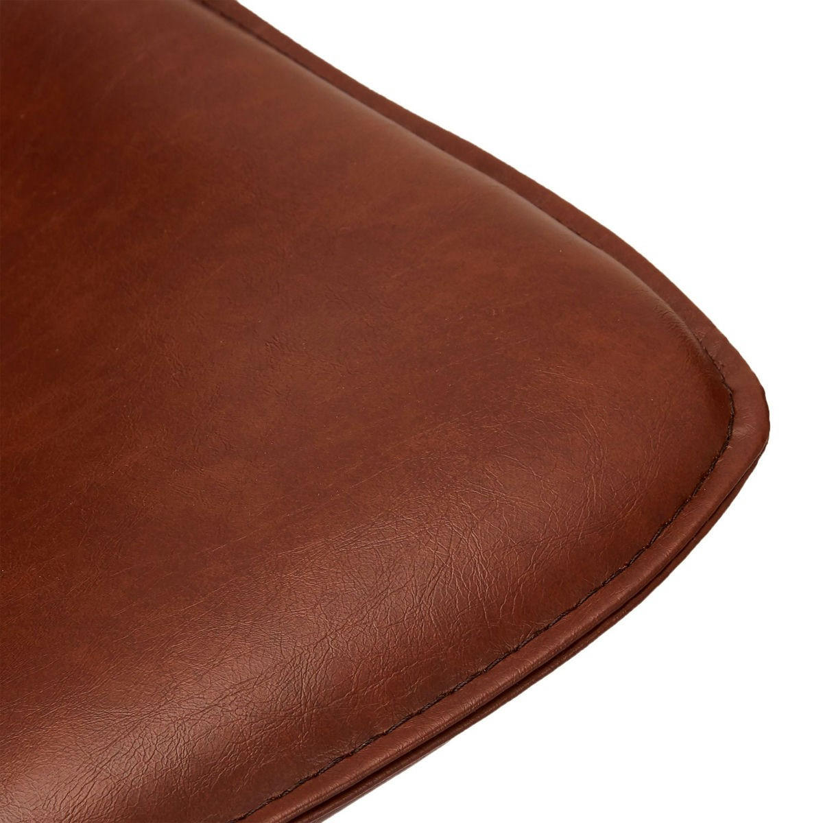 BARHOCKER-SET 2 Stück in Kunstleder - Schwarz/Braun, Textil/Metall (48/98/57cm) - Furnhouse