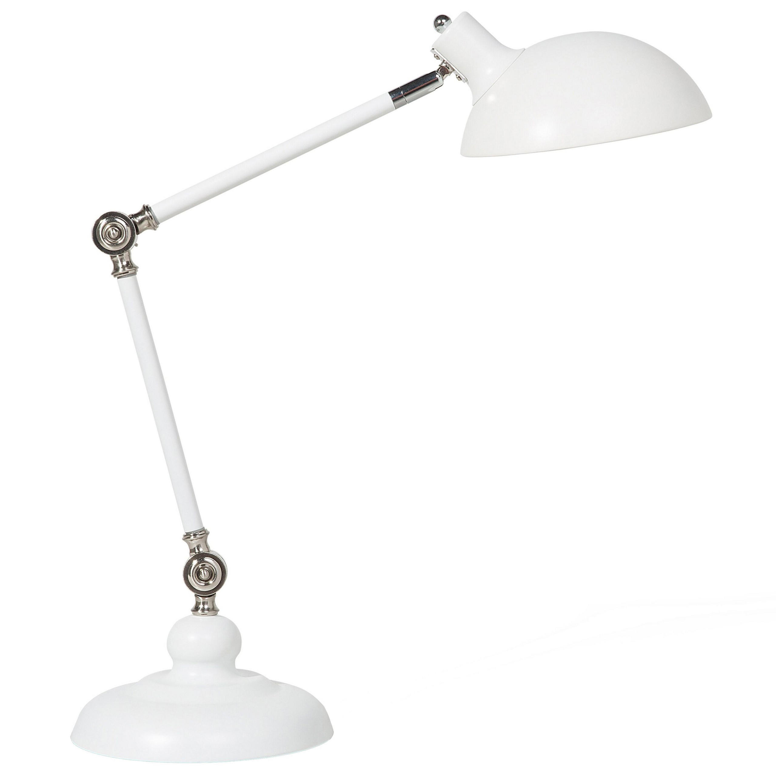 SCHREIBTISCHLAMPE Meramec 19/19/80 cm - Weiß, Metall (19/19/80cm) - Beliani
