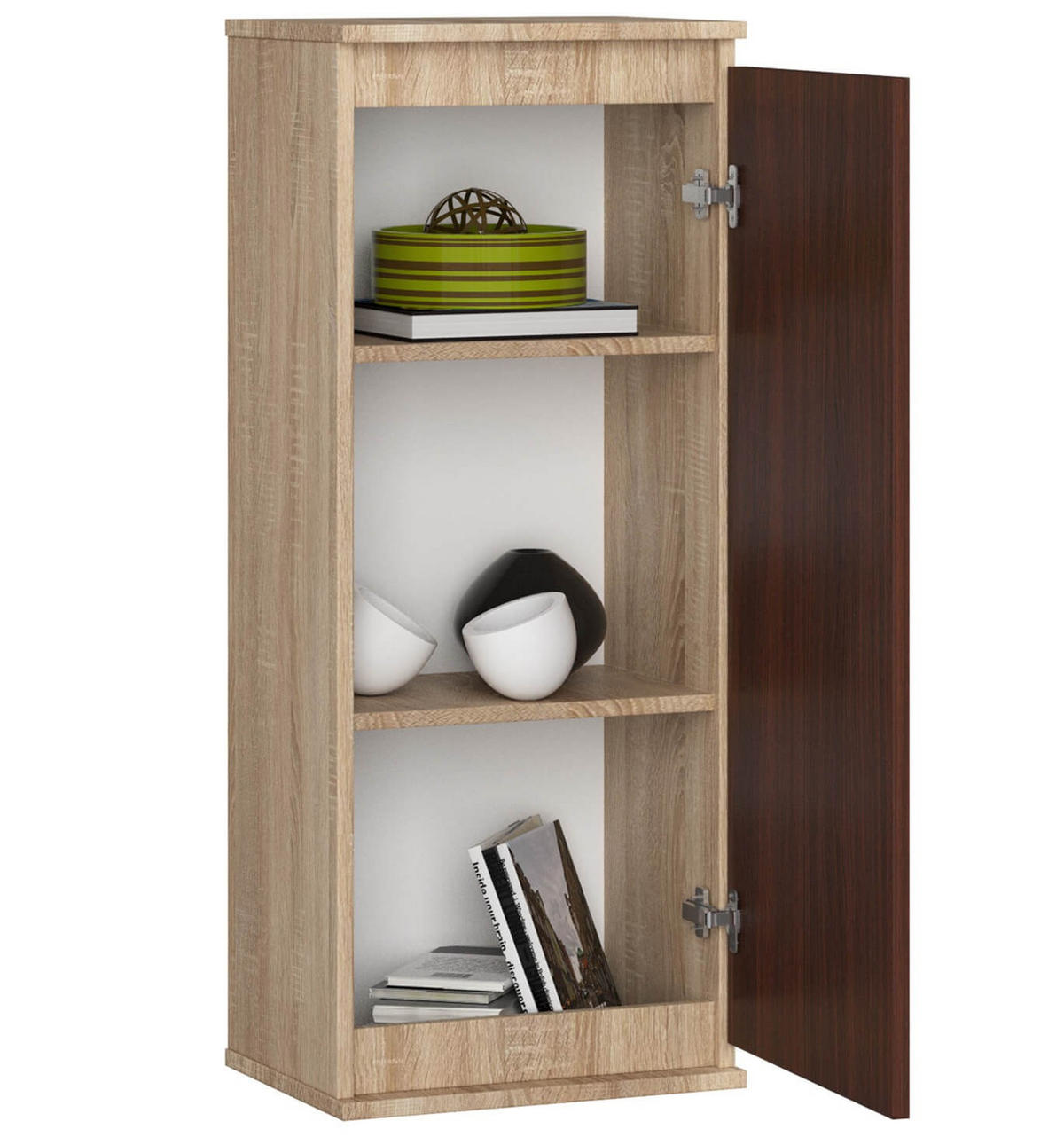 HÄNGESCHRANK Eiche Sonoma, Dunkelbraun 99/40/30 - Dunkelbraun, Holzwerkstoff (40/99/30cm) - RAUMHIRSCH FURNITURE
