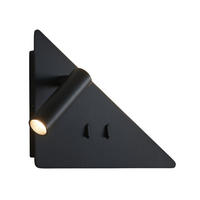 WANDLEUCHTE B, Schwarz, 22cm - Schwarz, Metall (22/16/22cm) - KOSILUM
