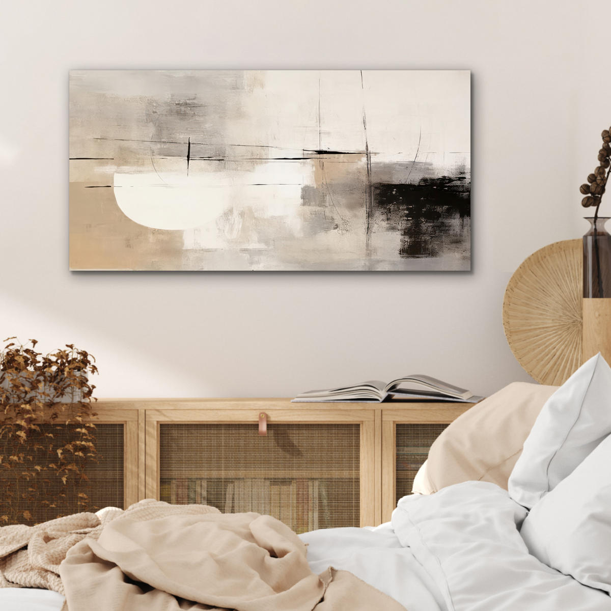 KOVOVÝ OBRAZ Abstraktné - Umenie - Sivé 80x40 cm - svetlosivá, kov (80/40cm) - MuchoWow