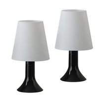 TISCHLEUCHTE Naumov (2er-Set) - Schwarz, Kunststoff (24.5/9/13cm) - Nettlife